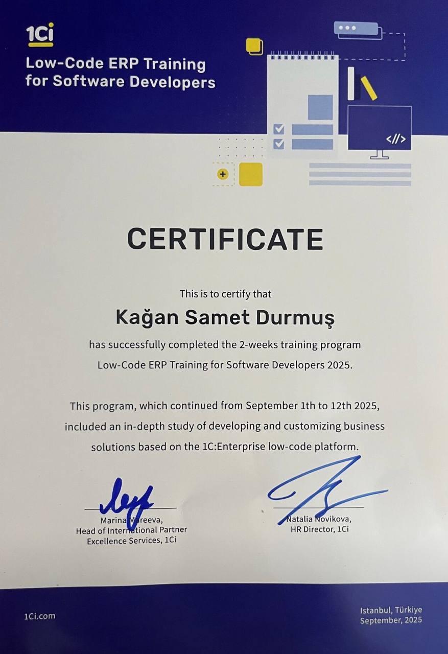 1CI Career Summit sertifika görseli